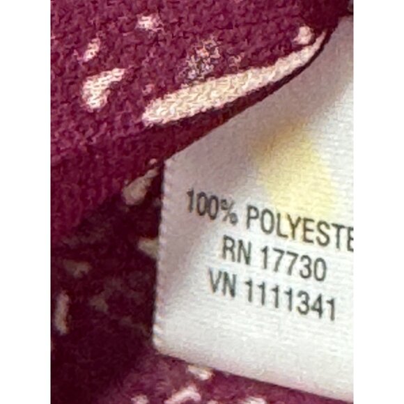 Converse One Star Long Sleeve Pintuck Button-Front Blouse M Purple Cream READ - Picture 3 of 9